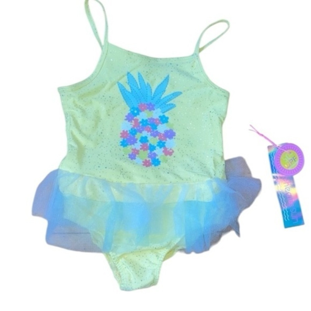 Younghearts Yellow Tutu Toddler Swimsuit NWT Sz 4